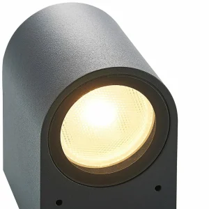 Best Applique d'extérieur Fijona, ronde, 8,1 cm, gris, aluminium Éclairage Extérieur Professionnel