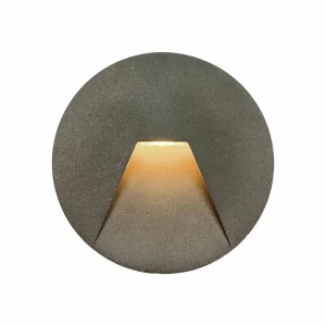 Discount Encastré mural extérieur à LED Space, gris, Ø 12 cm Éclairage Extérieur Professionnel