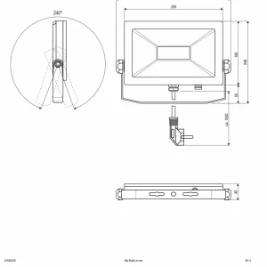 Best LFA Projecteur d'extérieur argent Fiche 3.000K 50W Éclairage Extérieur Professionnel