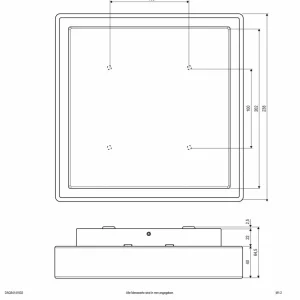 Fashion Tectum plafonnier extérieur LED angulaire 110° Éclairage Extérieur Professionnel