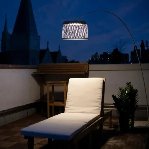 Online Twiggy Grid lampadaire arqué LED, grège Éclairage Extérieur Professionnel