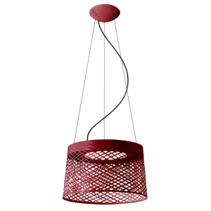 Outlet Twiggy Grid suspension LED, carmin Éclairage Extérieur Professionnel