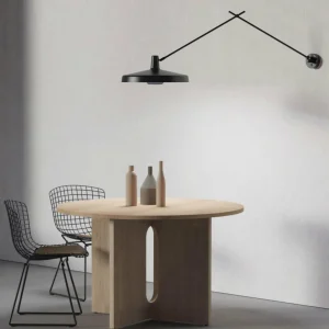 Outlet Arigato mur à 1 lampe 140cm Ø45cm noir Éclairage De Bureau