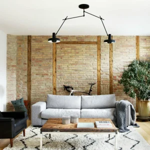 Cheap Arigato Plafonnier à 2 lampes 70cm noir Éclairage De Bureau