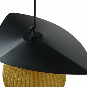 Outlet suspension d'extérieur Satellite, 57x36 cm, noir/or moutarde Éclairage Extérieur Professionnel