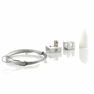 Best Sale Kit de suspension rail triphasé Noa, 300 cm blanc Éclairage De Magasins