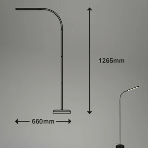 Shop Lampadaire LED Pivaz réglable tactile noir Éclairage De Bureau