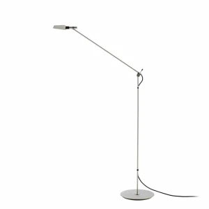 Sale Lampadaire LED Tema, réglable, noir-nickel Éclairage De Bureau