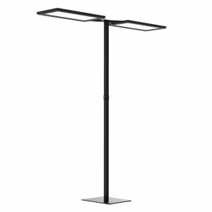 Best Sale Lampadaire LED Yara.double CCT, BT, PIR, noir Éclairage De Bureau