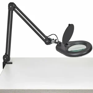 Best Lampe à loupe LED viso avec pince, noire Éclairage Technique