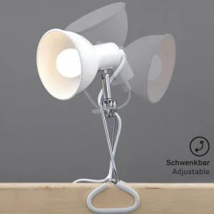 Best Lampe à pince Fix, abat-jour métallique, blanc Éclairage De Bureau