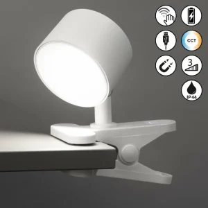 Best Sale Lampe à pince LED à accu Magnetics, blanc, intensité variable, CCT Éclairage De Bureau