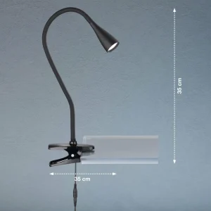 Discount Lampe à pince LED Nox, noire Éclairage De Bureau