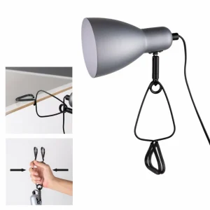 Best Lampe à pince Mara réglable câble à prise, argenté Éclairage De Bureau