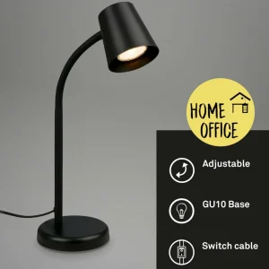 Best Sale Lampe à poser Skriva, douille GU10, noir Éclairage De Bureau