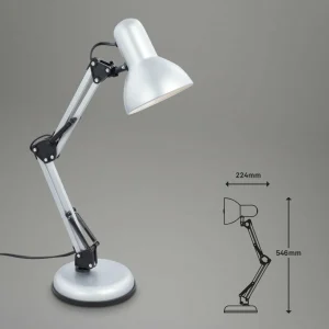 Shop Lampe de bureau Pixa, réglable, E14, blanche Éclairage De Bureau