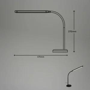 Best Sale Lampe de table LED Pivaz, Touchdimmer, noir Éclairage De Bureau