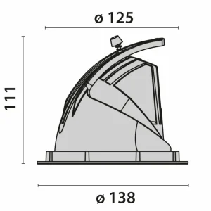 Sale Lampe encastrable blanche EB433 LED Flood 3 000 K Éclairage De Bureau