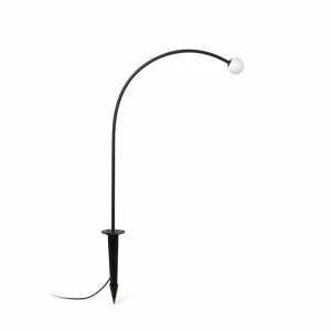 Best Sale Lampe sur piquet LED Cuca, noir, acier inoxydable/verre, hauteur 65 cm Éclairage Extérieur Professionnel