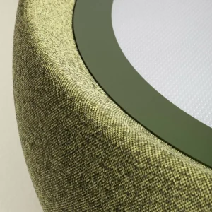 New Suspension LED Gong, vert, 4.000 K, Ø 61,2 cm, tissu Éclairage De Magasins
