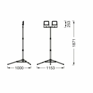 Discount LED-Worklight Value Tripod 2-fl. 2 x 30 W Éclairage Technique