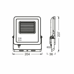 Store WiFi Floodlight, RGBW noir 50W Éclairage Extérieur Professionnel