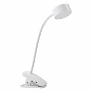 Best Sale Lampe à pince LED rechargeable Maori, blanc, métal, CCT, à Éclairage De Bureau