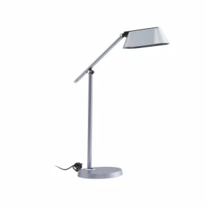 Best Sale lampe de table LED Thies, gris, ABS, hauteur 78cm, intensité variable Éclairage De Bureau