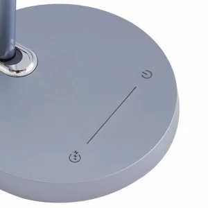Best Sale lampe de table LED Thies, gris, ABS, hauteur 78cm, intensité variable Éclairage De Bureau