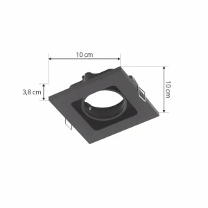 Store Thorid downlight, noir, lot de 10 Éclairage De Magasins