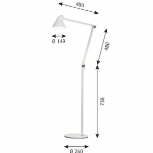 Discount NJP lampadaire LED 3 000 K blanc Éclairage De Bureau