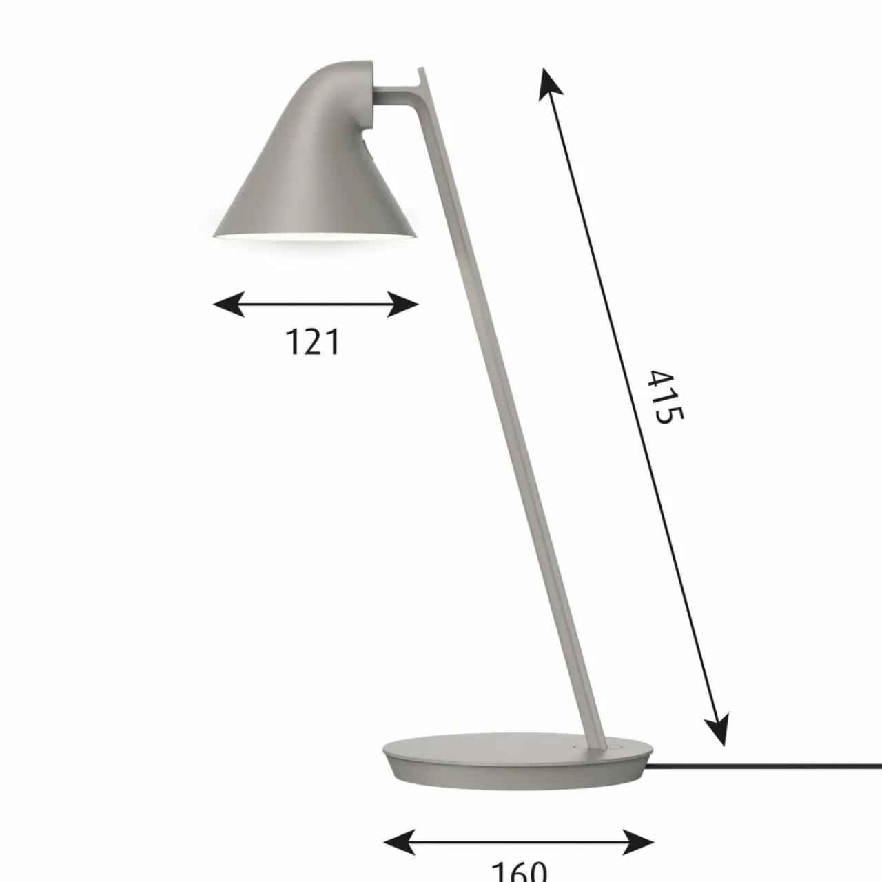 louis_poulsen_njp_mini_lampe_led_gris_clair_1.webp Best Sale NJP Mini lampe LED gris clair Éclairage De Bureau