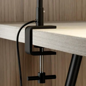 Best Angelina Lampe à pince, noire-dorée Éclairage De Bureau