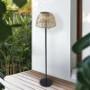 Discount Lampe sur pied LED Eligio, bambou, Ø 39 cm, RVB Éclairage Extérieur Professionnel