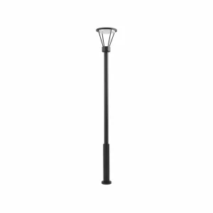 Store luminaire d'extérieur LED Elario, 222 cm, noir, aluminium Éclairage Extérieur Professionnel