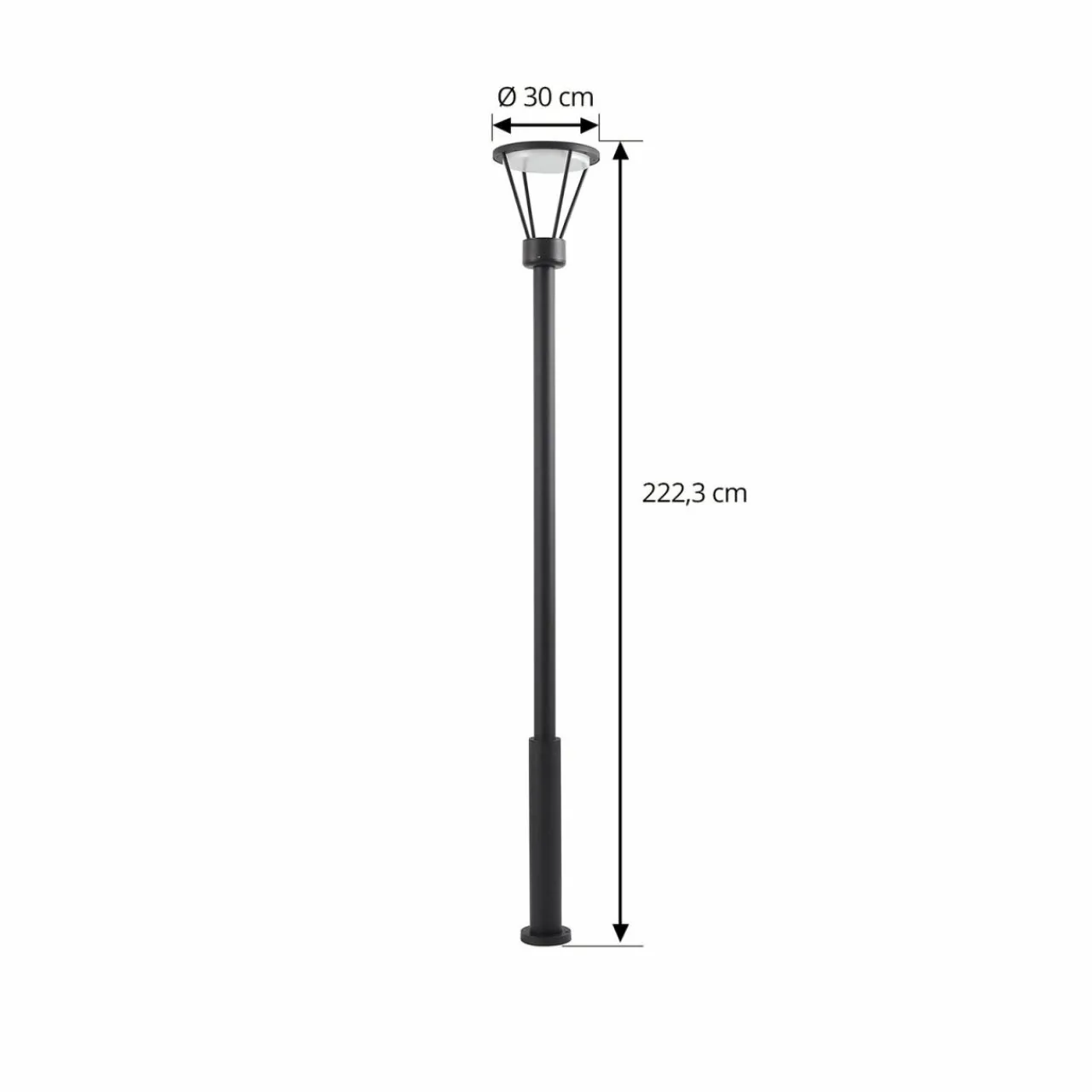 lucande_luminaire_dextrieur_led_elario__cm_noir_aluminium_2.webp Store luminaire d'extérieur LED Elario, 222 cm, noir, aluminium Éclairage Extérieur Professionnel