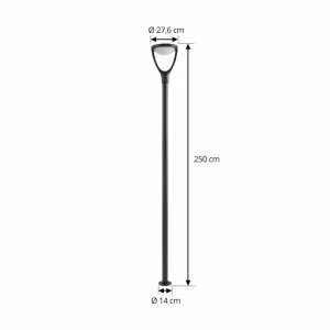 Best luminaire d'extérieur LED Filor, noir, aluminium, 250 cm Éclairage Extérieur Professionnel