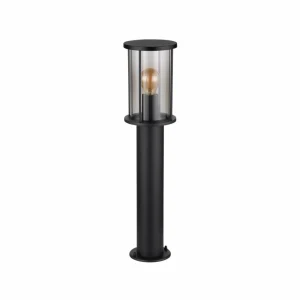 Clearance Luminaire pour socle Gracey, hauteur 60 cm, noir, inox, IP54 Éclairage Extérieur Professionnel