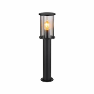 Clearance Luminaire pour socle Gracey, hauteur 60 cm, noir, inox, IP54 Éclairage Extérieur Professionnel
