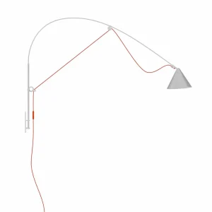 Best applique murale LED AYNO L, gris/orange, 4.000 K, 130 cm Éclairage De Bureau