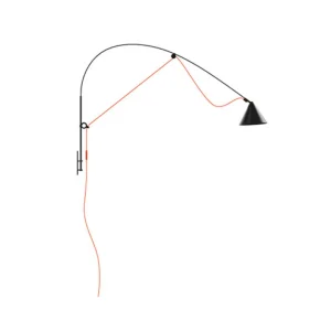 Best applique murale LED AYNO L, noir/orange, 3.000 K 130 cm Éclairage De Bureau
