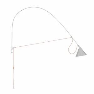 New Applique murale LED AYNO XL, gris/orange, 3.000 K 220 cm Éclairage De Bureau