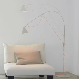 Store AYNO L lampadaire gris/orange 3 000 K Éclairage De Bureau