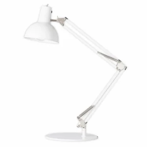 Shop lampe à poser à ressort avec pied blanc Éclairage De Bureau