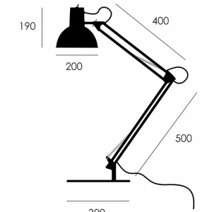 Best lampe à poser à ressort avec pied noir Éclairage De Bureau