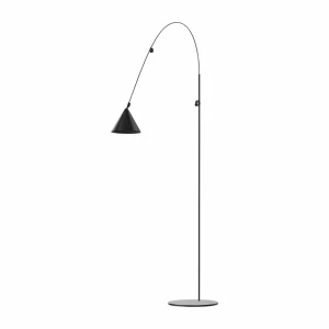 Best Sale Lampe sur pied LED AYNO L, noir/noir 4.000 K 166 cm Éclairage De Bureau
