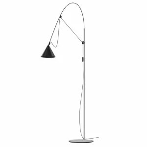 Cheap Lampe sur pied LED AYNO L, noir/noir 2.700 K 166 cm Éclairage De Bureau