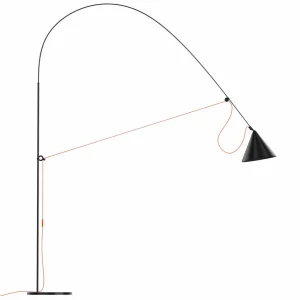 Discount Lampe sur pied LED AYNO XL, noir/orange 3.000 K 290 cm Éclairage De Bureau