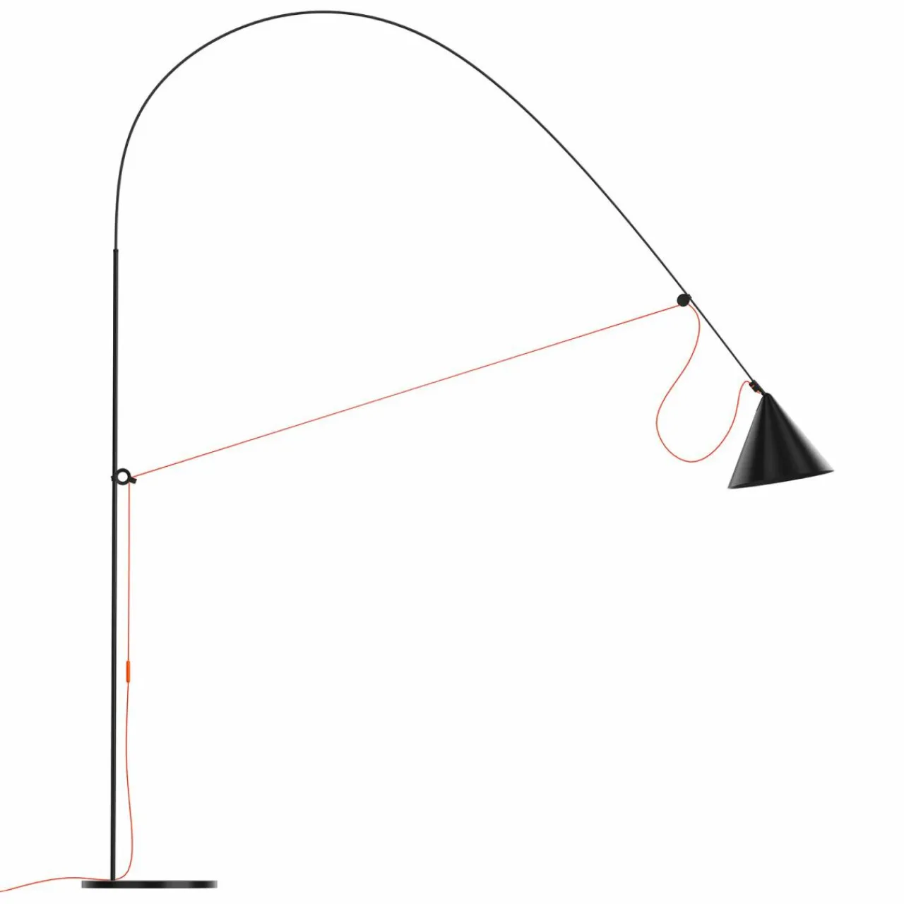 Discount Lampe sur pied LED AYNO XL, noir/orange 3.000 K 290 cm Éclairage De Bureau