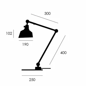 Fashion modular TYP 551 lampe noire 60 cm Éclairage De Bureau